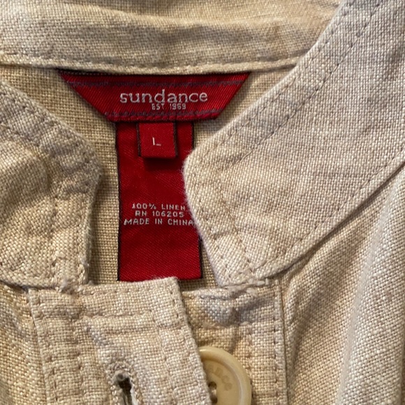 Sundance Cream Utility Jacket Sz L like new - Picture 9 of 9